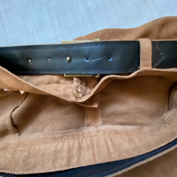 Vintage Conrad C Brown Caramel Faux Suede Maxi Western Prairie Skirt-Sz-18 - Picture 7 of 16